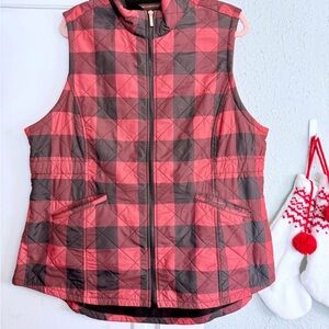 ❌SOLD ❌Bit & Bridle Red and Black Checkered Women's Vest
